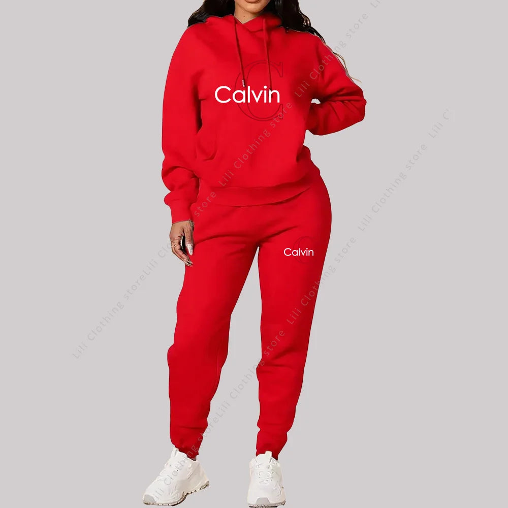 Tuta donna 2025 Completo 2 pezzi con felpa e pantaloni sportivi stile Aesthetic