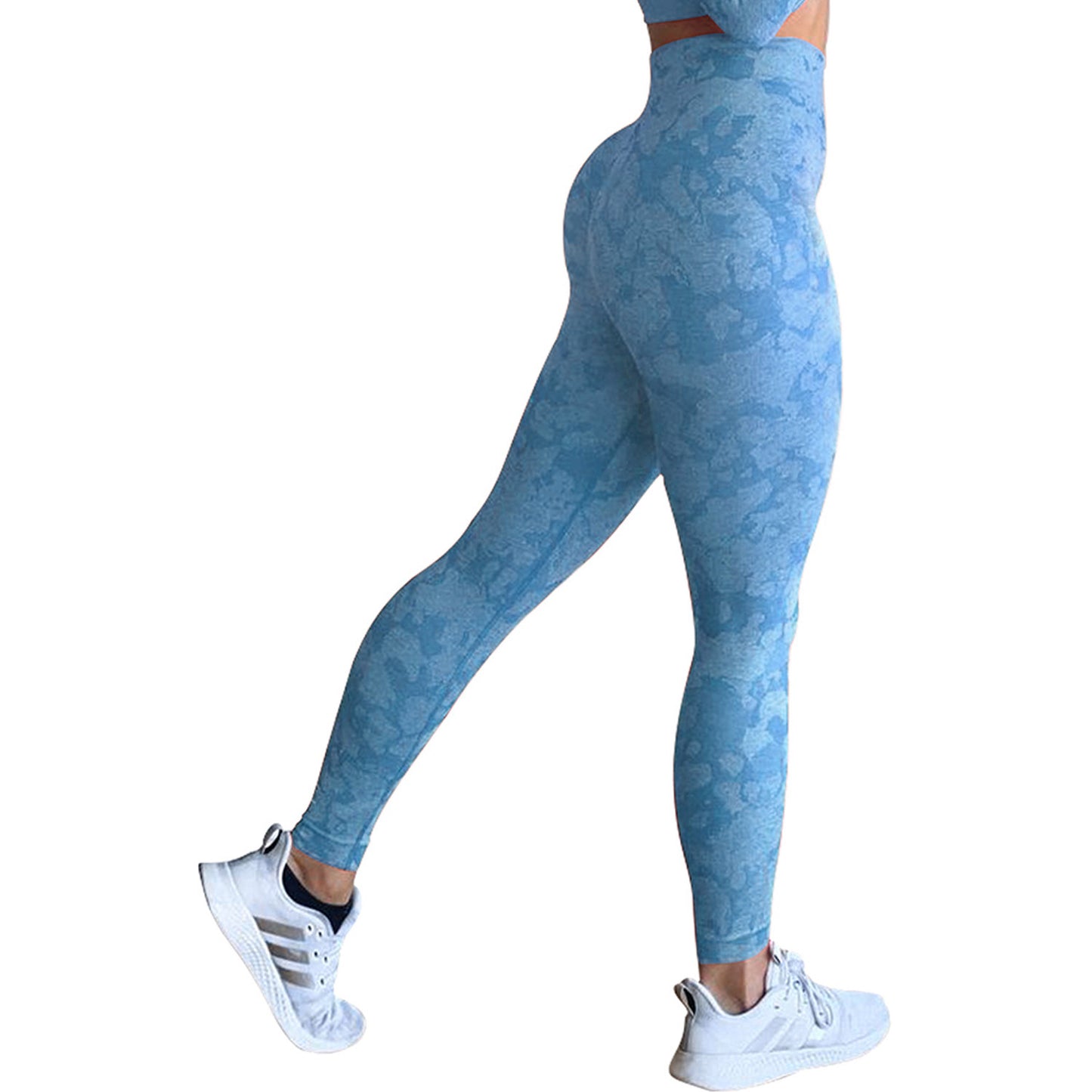 Leggins sportivi a vita alta elasticizzati, traspiranti, ideali per yoga, palestra e allenamento