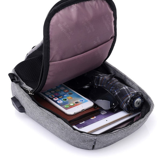 Borsa a tracolla antifurto con ricarica USB-sicurezza e praticità sempre con te.