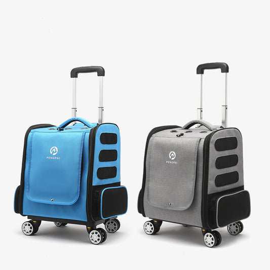 Borsa trolley per animali domestici, traspirante e portatile