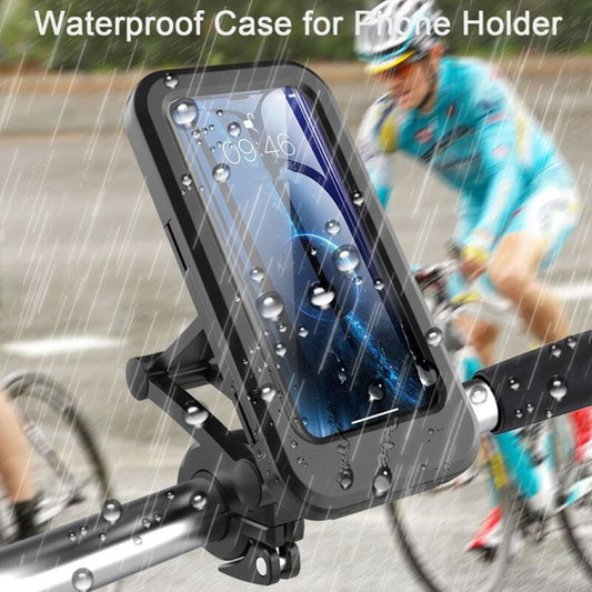 Supporto per cellulare da bicicletta impermeabile-con rotazione a 360°, touch screen sensibile e costodia protettiva.