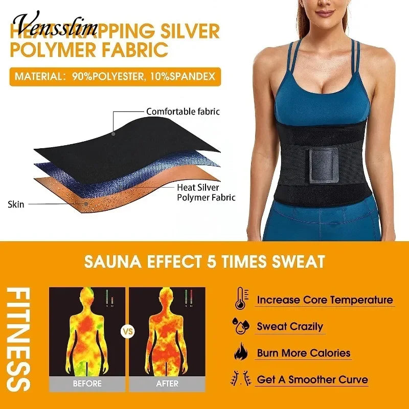 Cintura Snellente in Neoprene _  Ideale per Allenamento e Sudorazione.