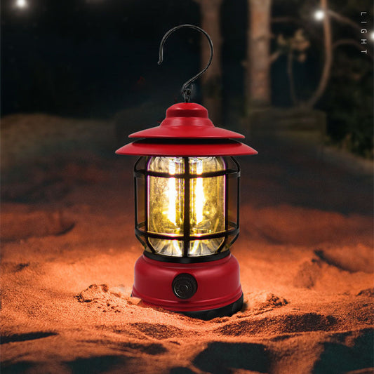 Lampada da campeggio portatile a Led-ricaricabile e impermeabile, ideale per escursioni e attività outdoor.